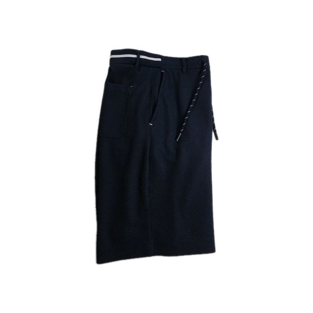 ZARA Mens‎ Drawstring Shorts Navy White Textured Casual Elastic Waist Medium